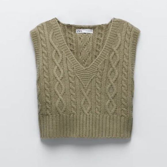 Zara Jackets & Blazers - Zara cable knit sweat vest
